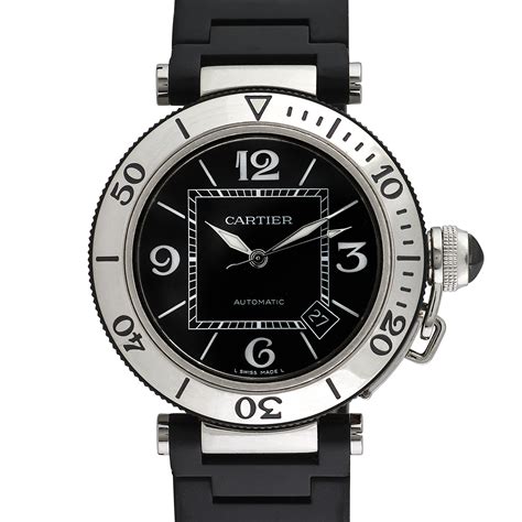 cartier seatimer|pasha de cartier leather watch.